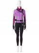 TV Drama Hawkeye Kate Bishop Purple Top Suit Style 2 Halloween Cosplay Accessories Black Waist Belt And Arrow Bag