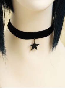 Black Gothic Punk Personality Simple Street Trend Star Female Choker