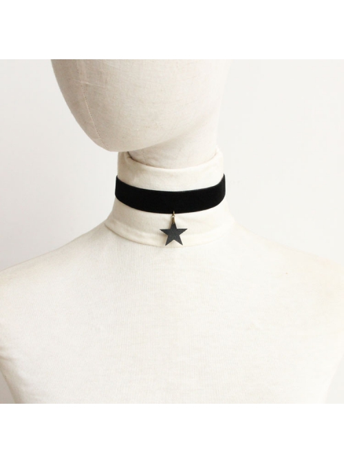 Black Gothic Punk Personality Simple Street Trend Star Female Choker