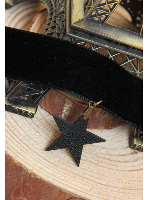 Black Gothic Punk Personality Simple Street Trend Star Female Choker
