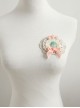Fashion Lolita Cute Retro Swan White Lace Pink Bow Rose Flower Female Brooch