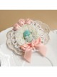 Fashion Lolita Cute Retro Swan White Lace Pink Bow Rose Flower Female Brooch