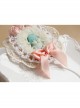 Fashion Lolita Cute Retro Swan White Lace Pink Bow Rose Flower Female Brooch