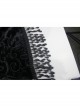 Front Metal Blossom Hook Clasp Back Waist Lace-Up Black Gothic Embossed Velvet Hoodie Coat