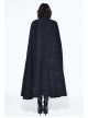 Stand-Up Collar Metal Buckle Retro Button Decoration Black Gothic Jacquard Long Cape