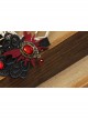 Gothic Retro Vampire Red Butterfly Black Lace Artificial Crystal Handmade Female Hairpin