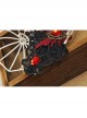 Gothic Retro Vampire Red Butterfly Black Lace Artificial Crystal Handmade Female Hairpin