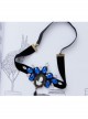 Gothic Retro Black Halloween Prom Party Sapphire Skull Bar Headband