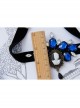 Gothic Retro Black Halloween Prom Party Sapphire Skull Bar Headband