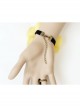 Creative Retro Travel Beach Yellow Flowers Dark Green Rose Female Bracelet With Ring One Chain