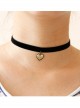 Gothic Retro Lolita Sweet Retro Love Heart Black Velvet Choker