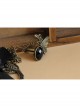 Gothic Court Retro Bird Black Bow Crystal Lace Bracelet With Ring One Chain