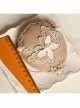 Fashion Retro Palace Pink Lace Butterfly Pearl Lady Autumn Winter Small Top Hat Hairpin