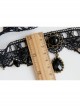 Fashion Retro Halloween Prom Gothic Black Lace Jewel Pearl Headband