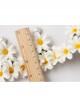 Fashion Retro Christmas White Daisy Flowers Pearl Crown Bridal Female Hairband