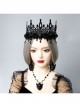 Retro Gothic Personality Fashion Black Grim Reaper Demon Crystal Sweater Chain Hip Hop Necklace
