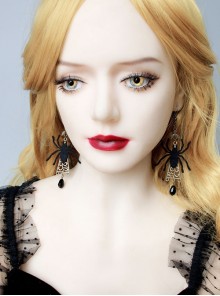 Gothic Retro Fashion Halloween Prom Dress Party Horror Spider Female Long Earrings