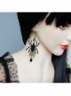 Gothic Retro Fashion Halloween Prom Dress Party Horror Spider Female Long Earrings