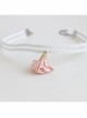 Fashion Retro Cute Baroque Personality Pink Flower Elastic White Female Collar