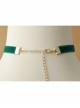 Simple Green Holiday Christmas Fashion Retro Christmas Tree Velvet Rope Choker