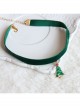 Simple Green Holiday Christmas Fashion Retro Christmas Tree Velvet Rope Choker