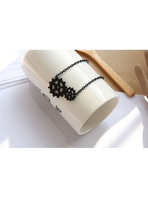Punk Black Retro Gear Female Fashion Simple Hip Hop Necklace