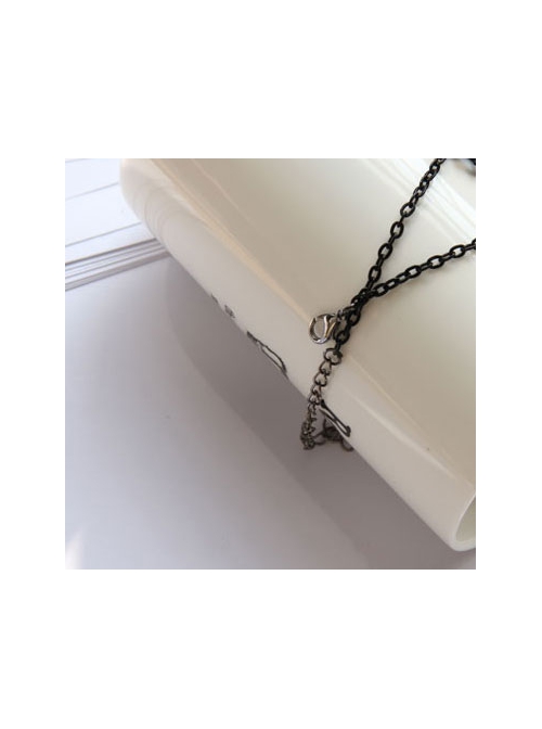 Punk Black Retro Gear Female Fashion Simple Hip Hop Necklace