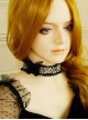 Gothic Retro Fashion Simple Butterfly Black Lace Golden Velvet Female Collar