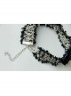Gothic Retro Fashion Simple Butterfly Black Lace Golden Velvet Female Collar