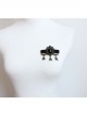Goth Fashion Black Vampire Personality Spider Handmade Christmas Antique Brooch Buckle