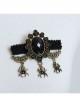 Goth Fashion Black Vampire Personality Spider Handmade Christmas Antique Brooch Buckle