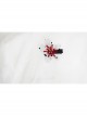 Fashion Gothic Retro Halloween Christmas Red Flowers Black Mesh Adult Female Party Hairpin