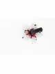 Fashion Gothic Retro Halloween Christmas Red Flowers Black Mesh Adult Female Party Hairpin