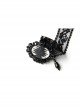 Gothic Fashion Retro Exaggerated Personality Halloween Black Lace Leather Female Pendant Collar