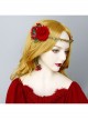 Fashion Personality Leisure Holiday Christmas Fairy Red Garland Rattan Headdress