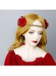 Fashion Personality Leisure Holiday Christmas Fairy Red Garland Rattan Headdress