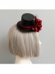 Gothic Black Flowers Net Yarn Sexy Nightclub Bar Halloween Christmas Party Prom Top Hat
