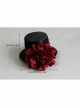 Gothic Black Flowers Net Yarn Sexy Nightclub Bar Halloween Christmas Party Prom Top Hat