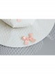 Retro Fashion White Net Yarn Pink Bow Prom Party Exaggerated Top Hat