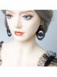 Gothic Fashion Exaggerated Personality Black Queen Creative Retro Long Earrings