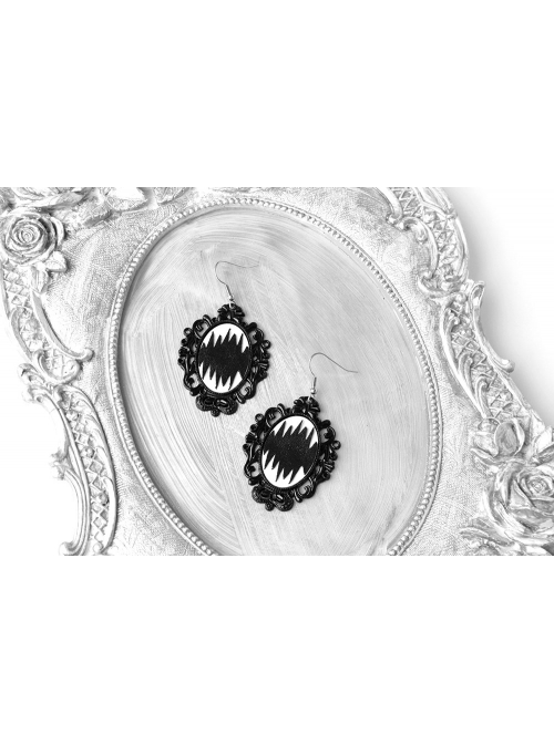 Gothic Fashion Exaggerated Personality Black Queen Creative Retro Long Earrings