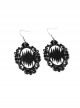 Gothic Fashion Exaggerated Personality Black Queen Creative Retro Long Earrings