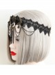 Goth Fashion Retro Palace Black Lace Tassels Halloween Christmas Headband