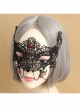 Goth Fashion Retro Sexy Black Lace Ruby Prom Show Halloween Mask