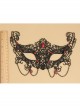Goth Fashion Retro Sexy Black Lace Ruby Prom Show Halloween Mask