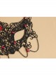 Goth Fashion Retro Sexy Black Lace Ruby Prom Show Halloween Mask