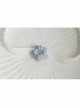 Baroque Cute Simple Wild Fashion Blue Flowers White Velvet Collar