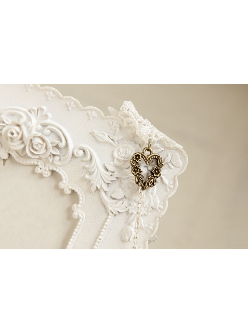Retro Fashion White Lace Pink Flowers Female Bride Bridesmaid Bracelet Ring One Chain