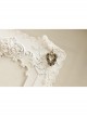Retro Fashion White Lace Pink Flowers Female Bride Bridesmaid Bracelet Ring One Chain