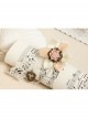 Retro Fashion White Lace Pink Flowers Female Bride Bridesmaid Bracelet Ring One Chain
